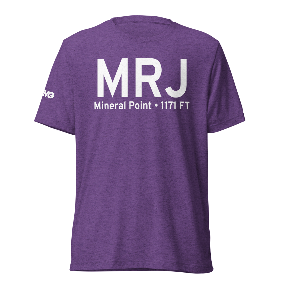 Mineral Point (KMRJ) Airport Tri-blend T-Shirt 