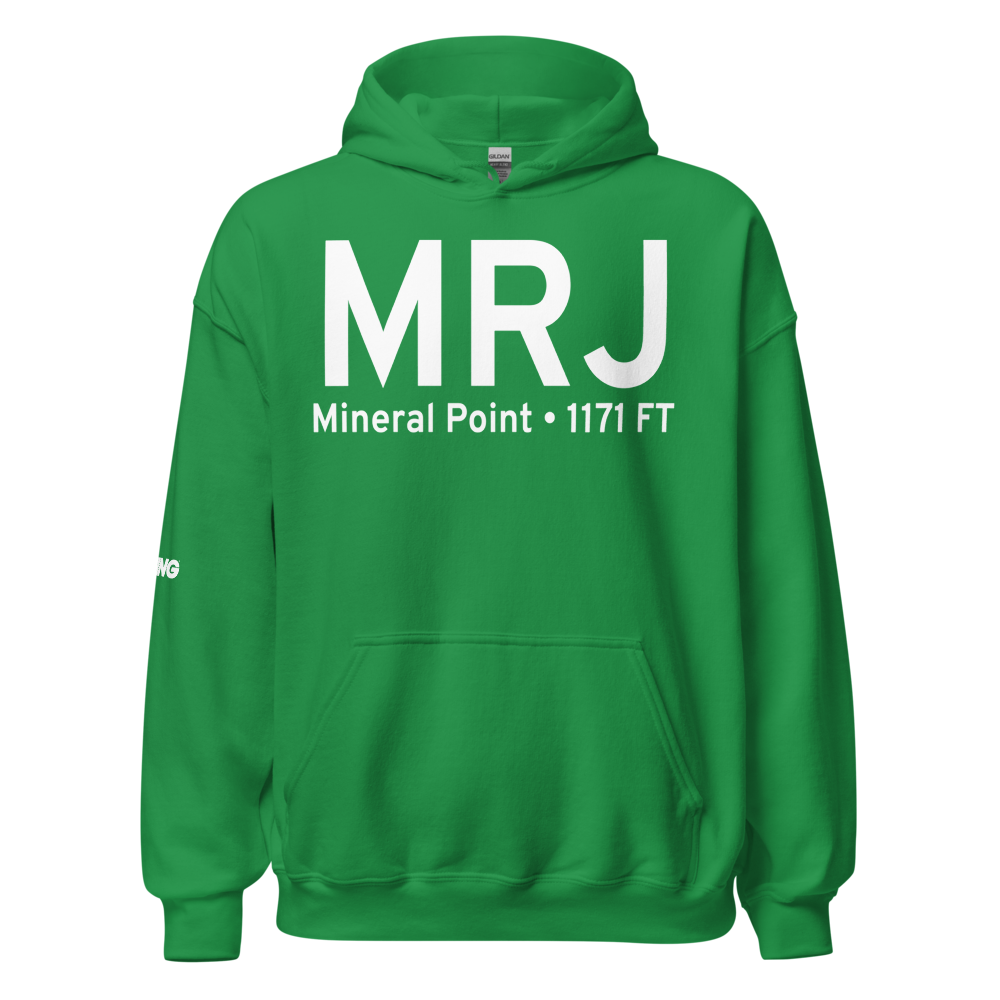 Mineral Point (KMRJ) Airport Hoodie Sweatshirt 