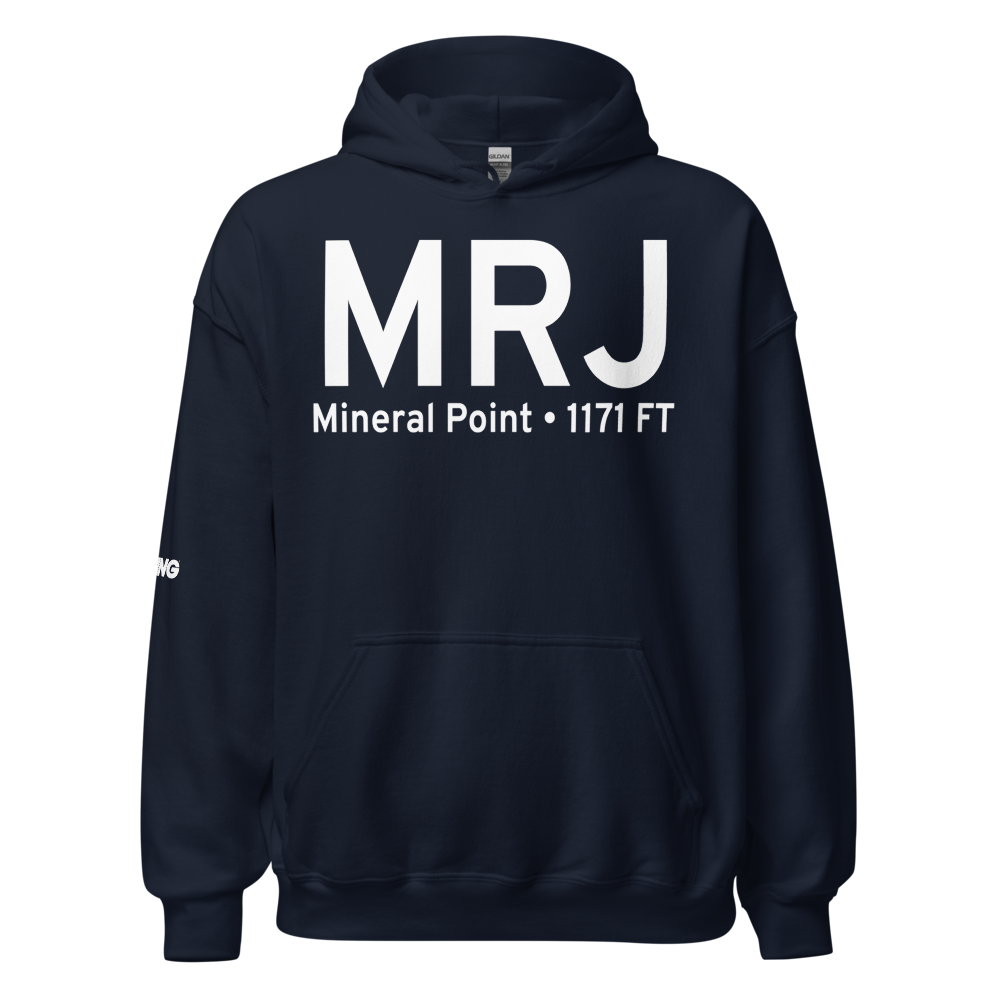 Mineral Point (KMRJ) Airport Hoodie Sweatshirt 