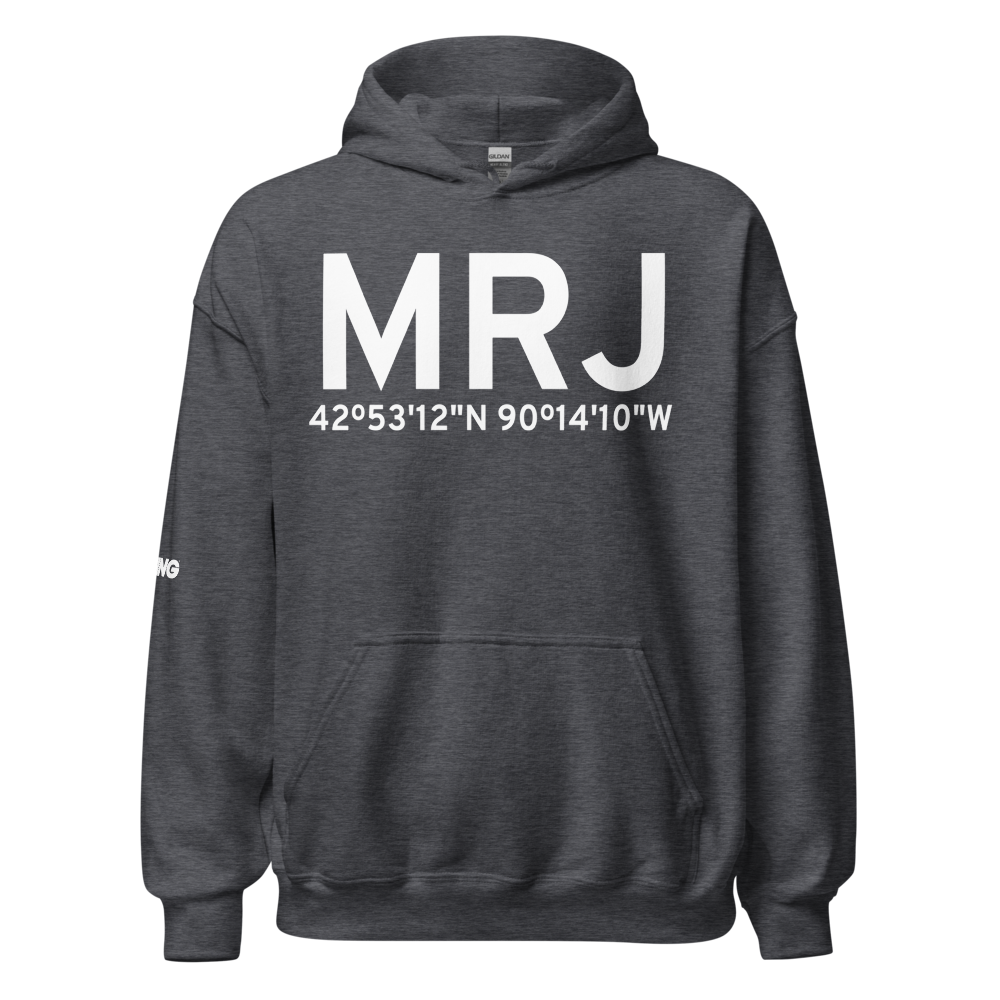 Mineral Point (KMRJ) Airport Hoodie Sweatshirt 