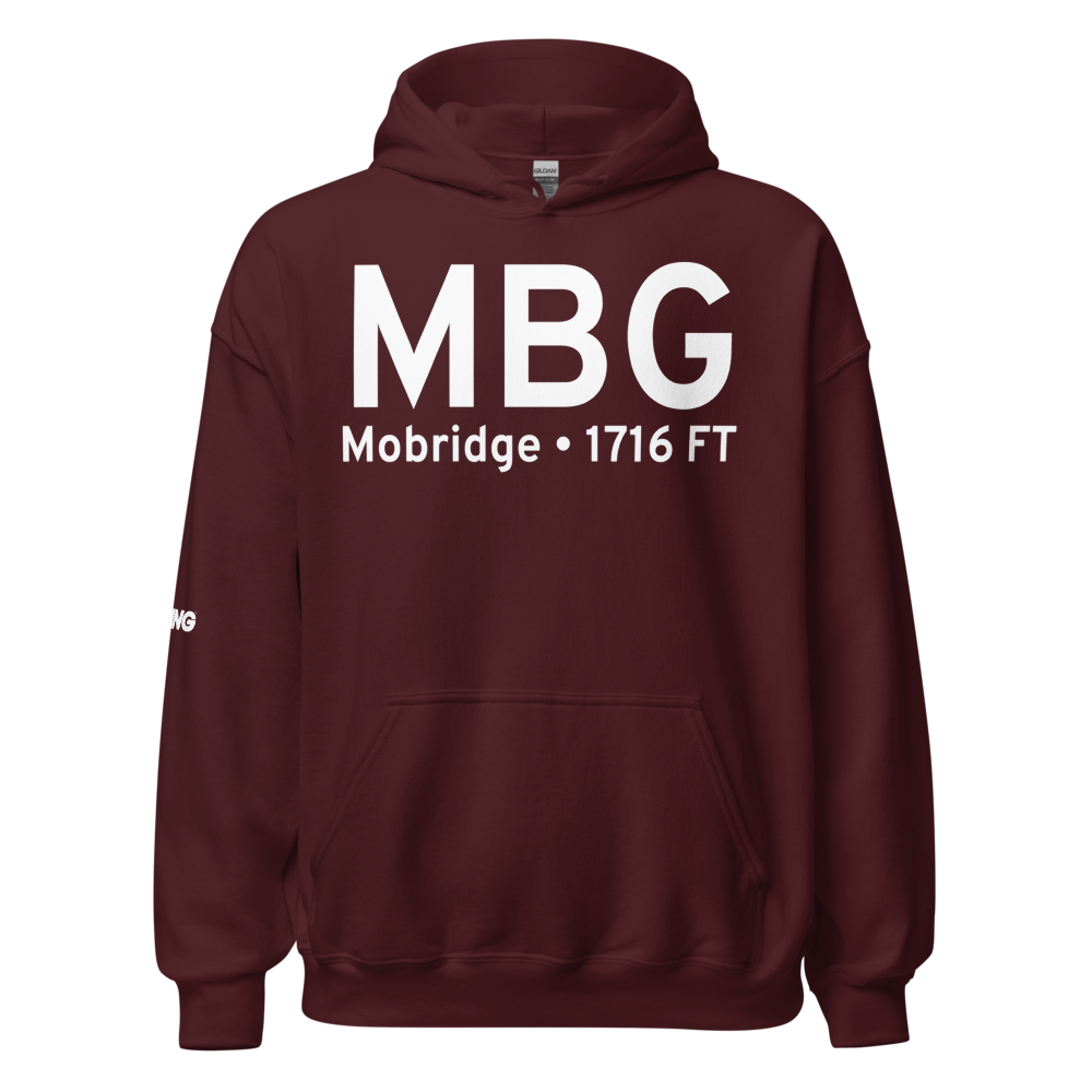 Mobridge (KMBG) Airport Hoodie Sweatshirt 