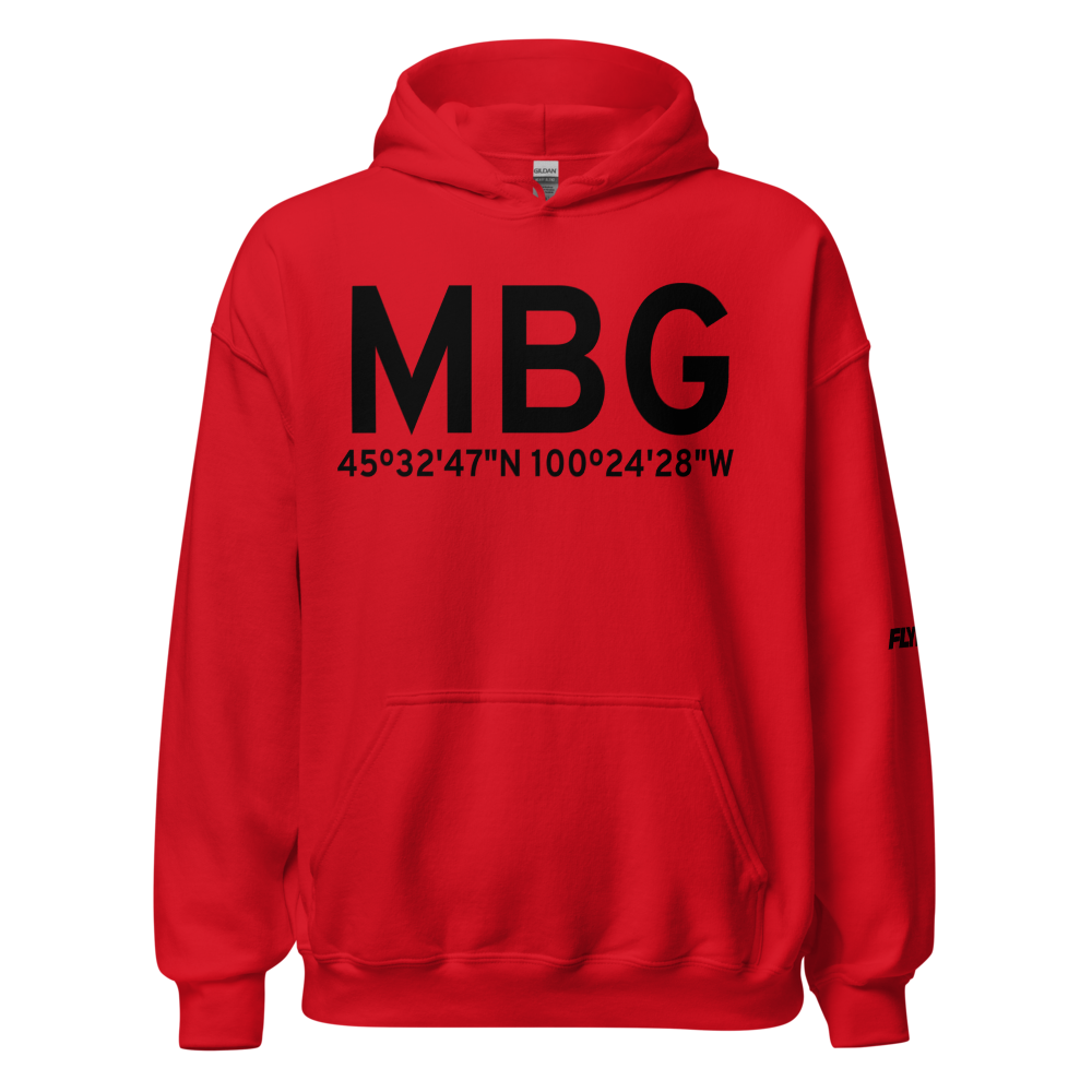 Mobridge (KMBG) Airport Hoodie Sweatshirt 