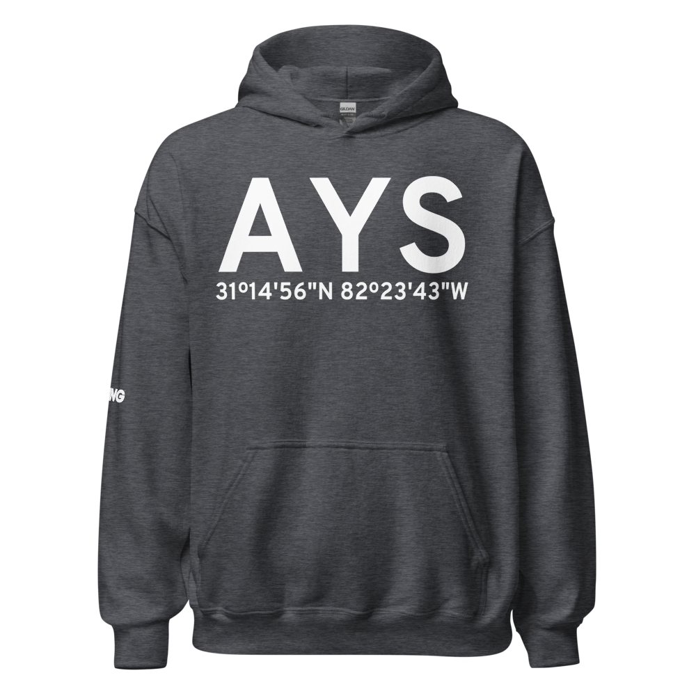 Waycross (KAYS) Airport Hoodie Sweatshirt 