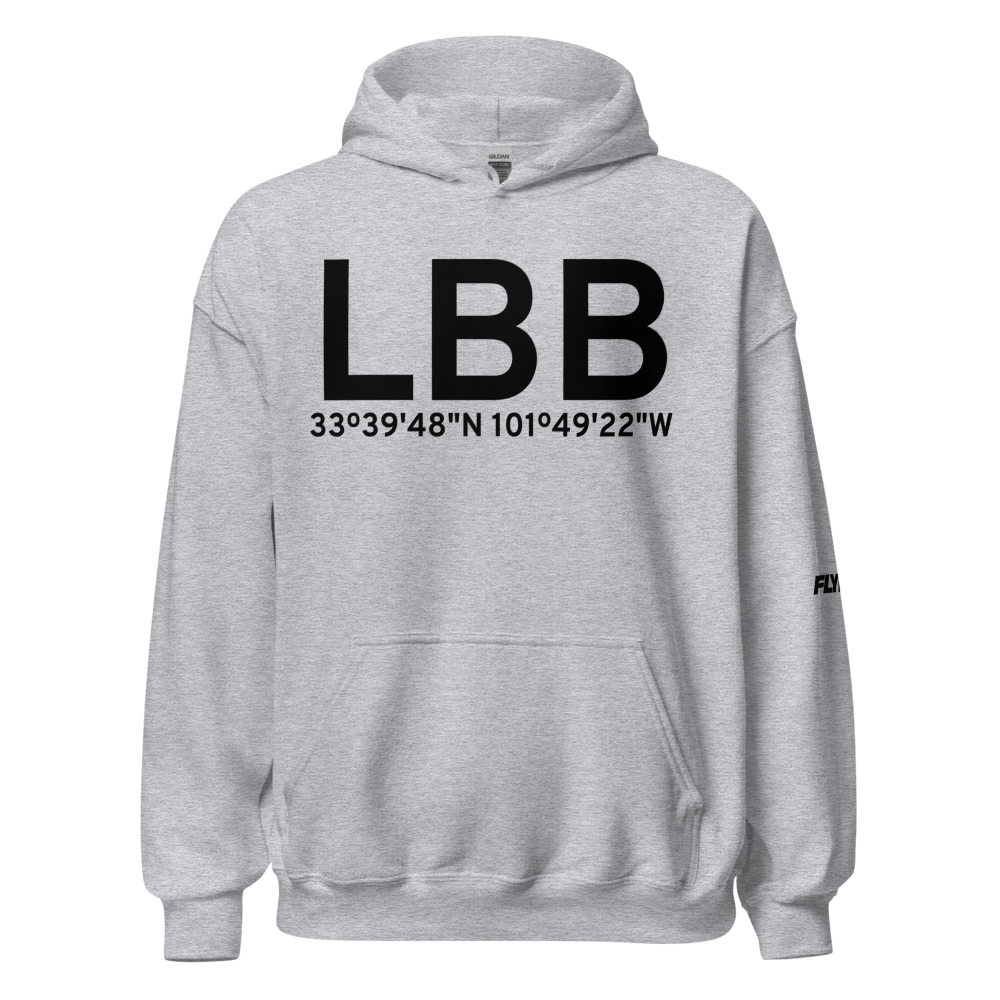 Lubbock (KLBB) Airport Hoodie Sweatshirt 