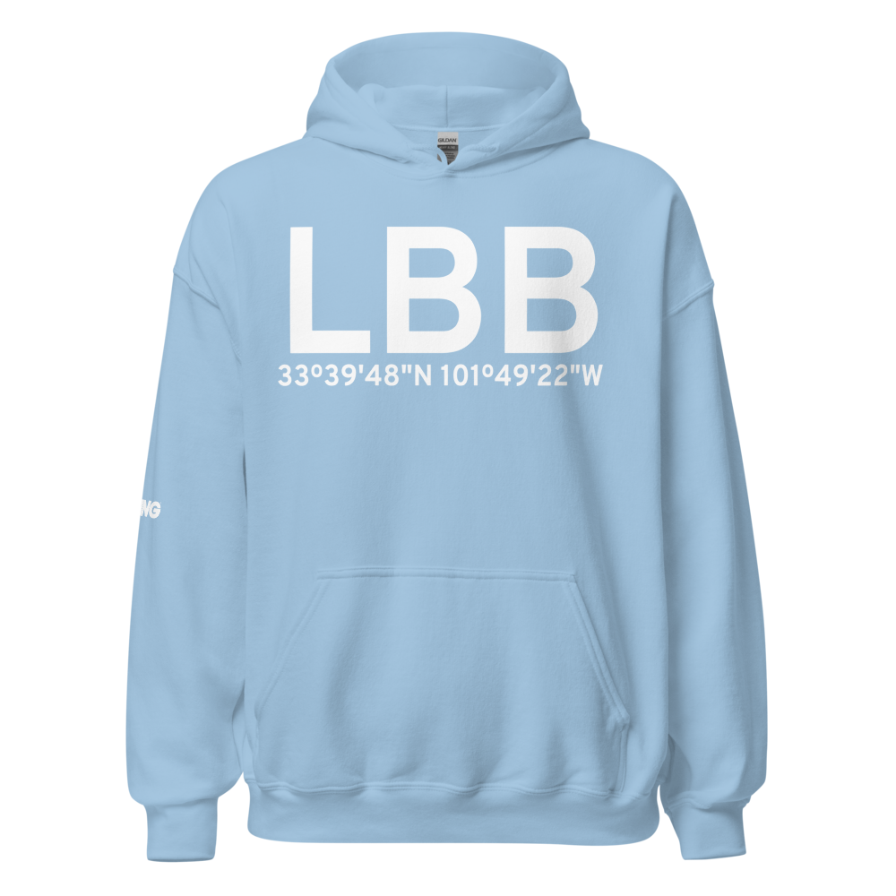 Lubbock (KLBB) Airport Hoodie Sweatshirt 