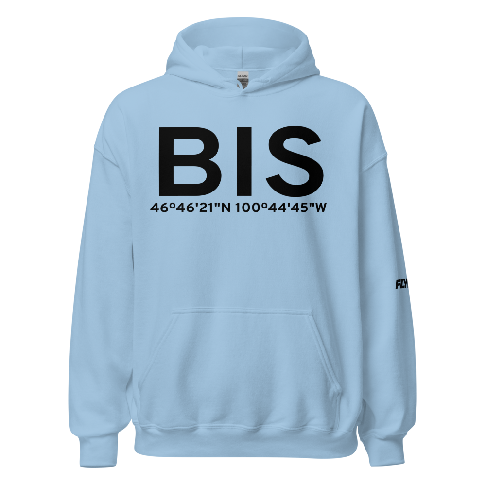 Bismarck (KBIS) Airport Hoodie Sweatshirt 