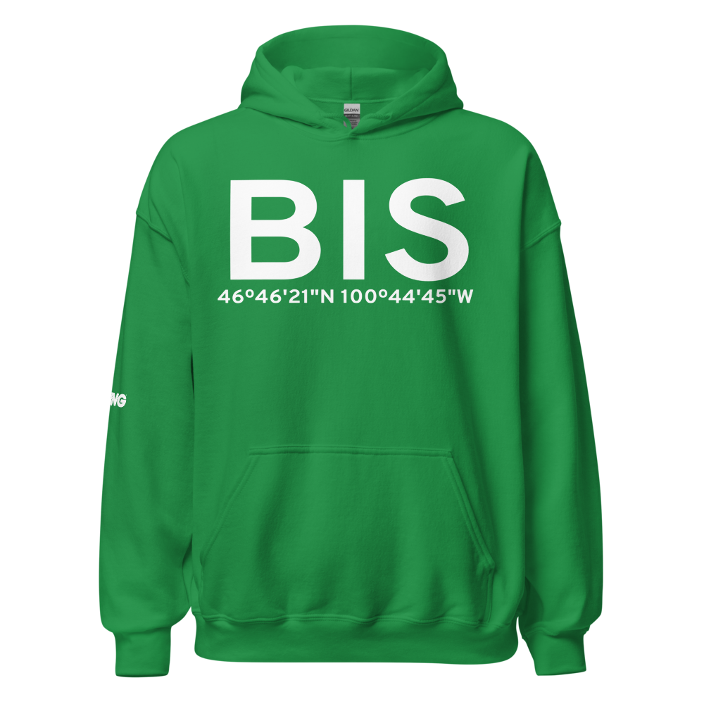 Bismarck (KBIS) Airport Hoodie Sweatshirt 