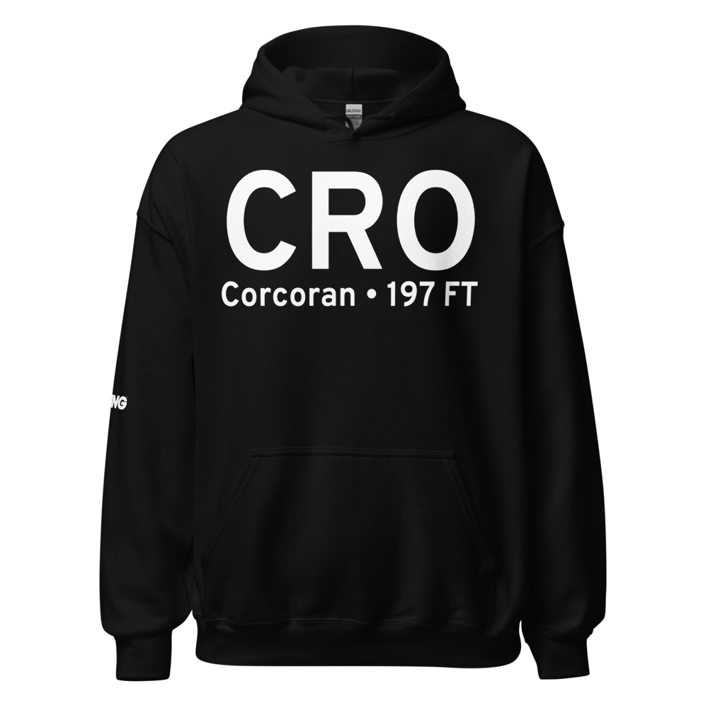 Corcoran (KCRO) Airport Hoodie Sweatshirt 