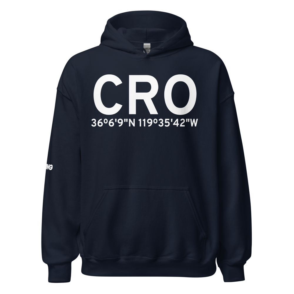 Corcoran (KCRO) Airport Hoodie Sweatshirt 