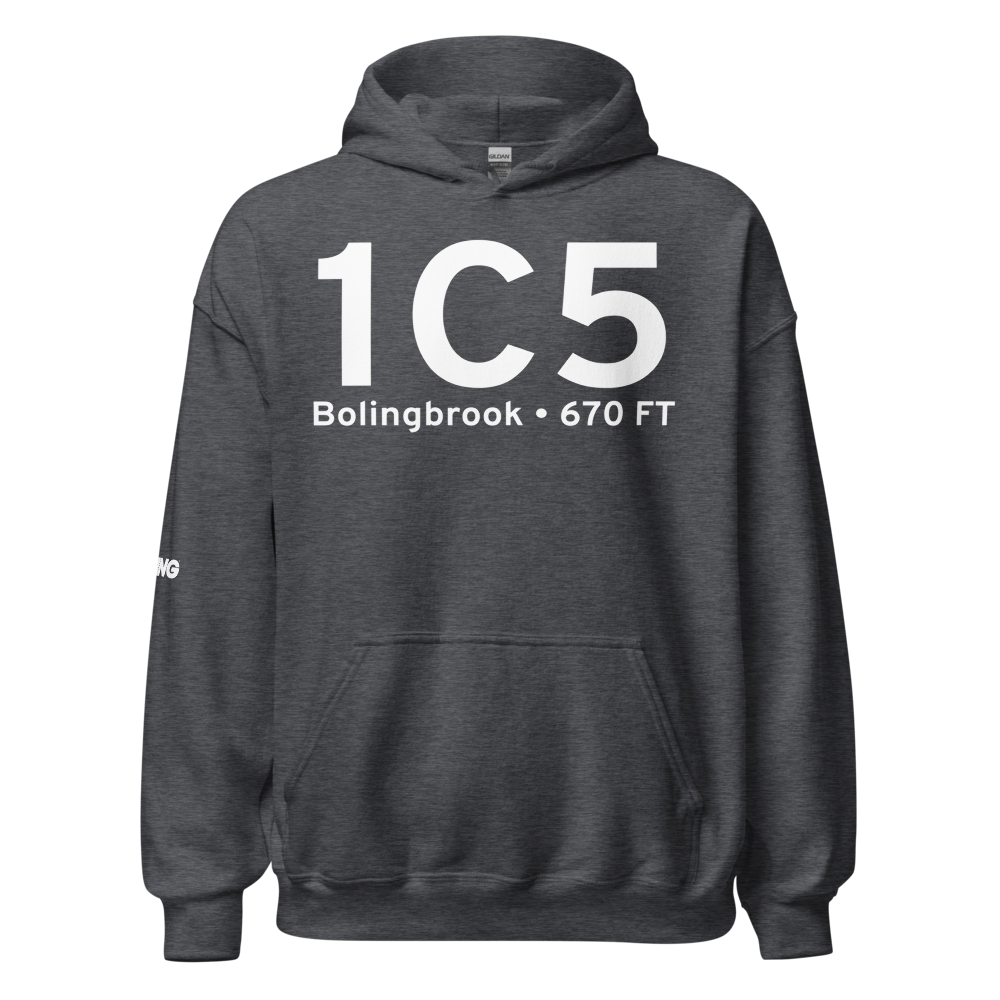 Bolingbrook (K1C5) Airport Hoodie Sweatshirt 