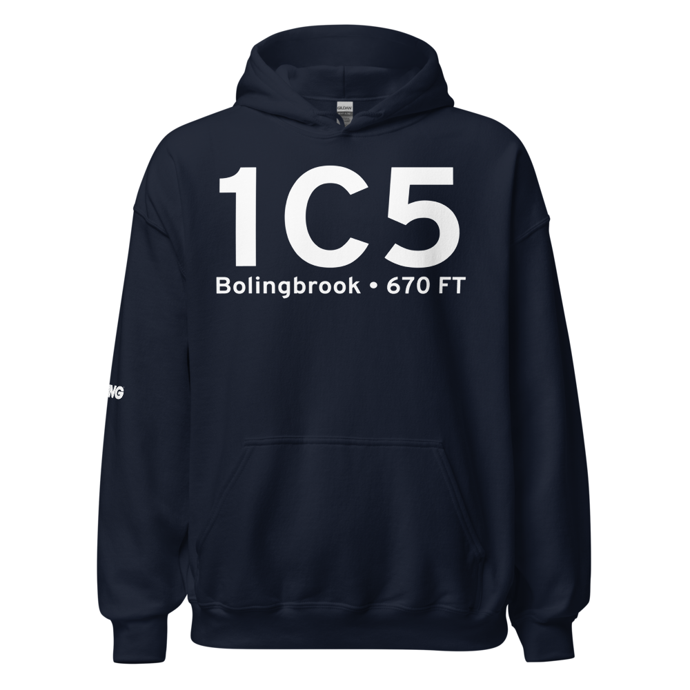 Bolingbrook (K1C5) Airport Hoodie Sweatshirt 
