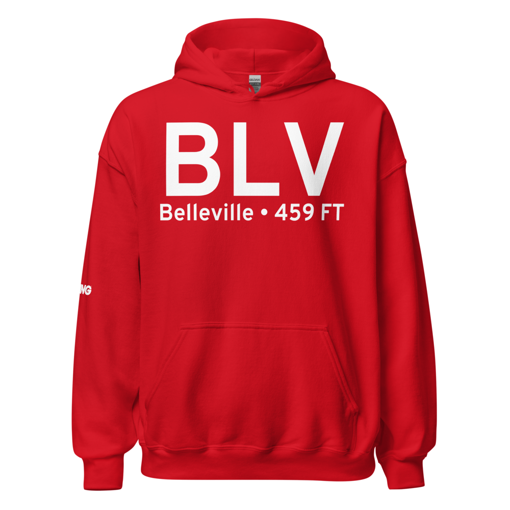 Belleville (KBLV) Airport Hoodie Sweatshirt 