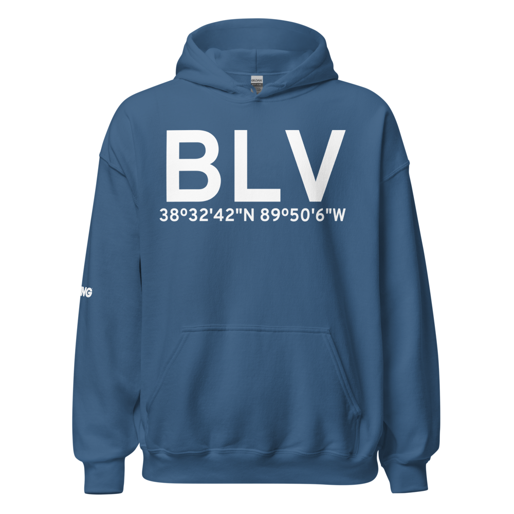 Belleville (KBLV) Airport Hoodie Sweatshirt 