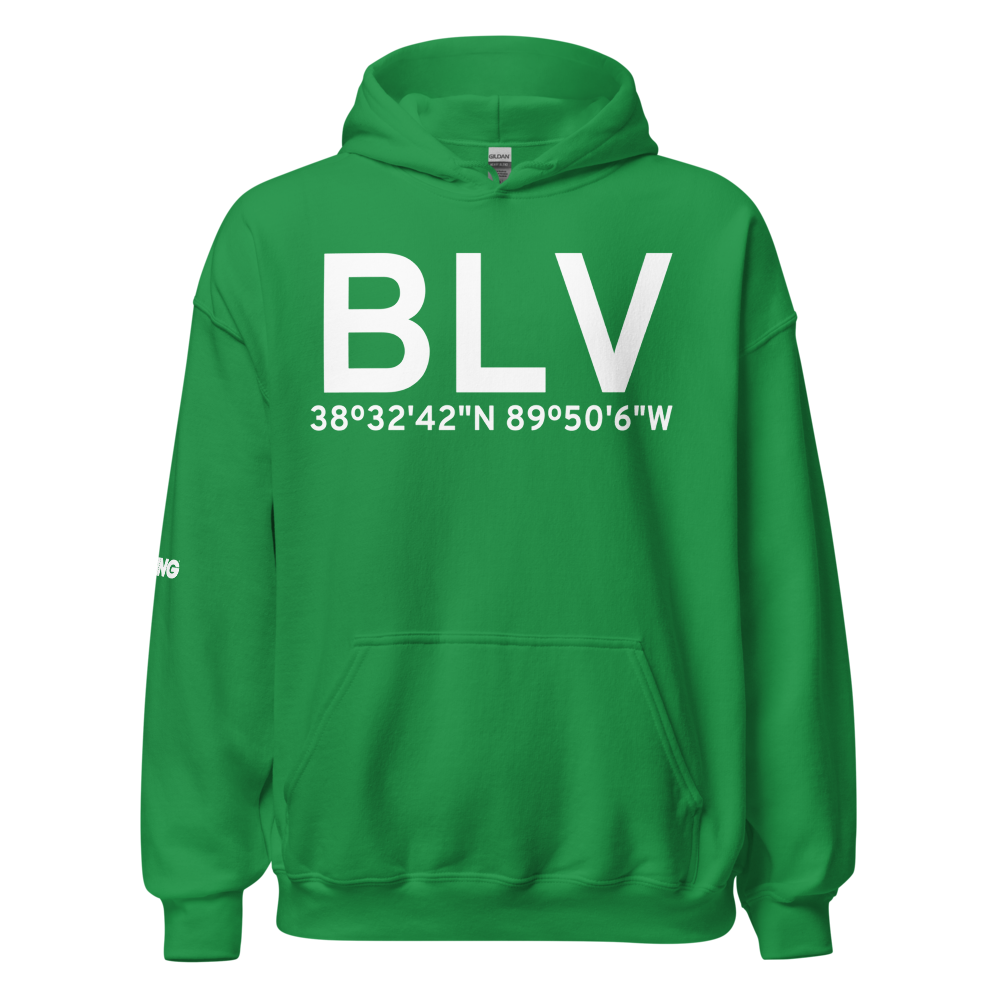 Belleville (KBLV) Airport Hoodie Sweatshirt 
