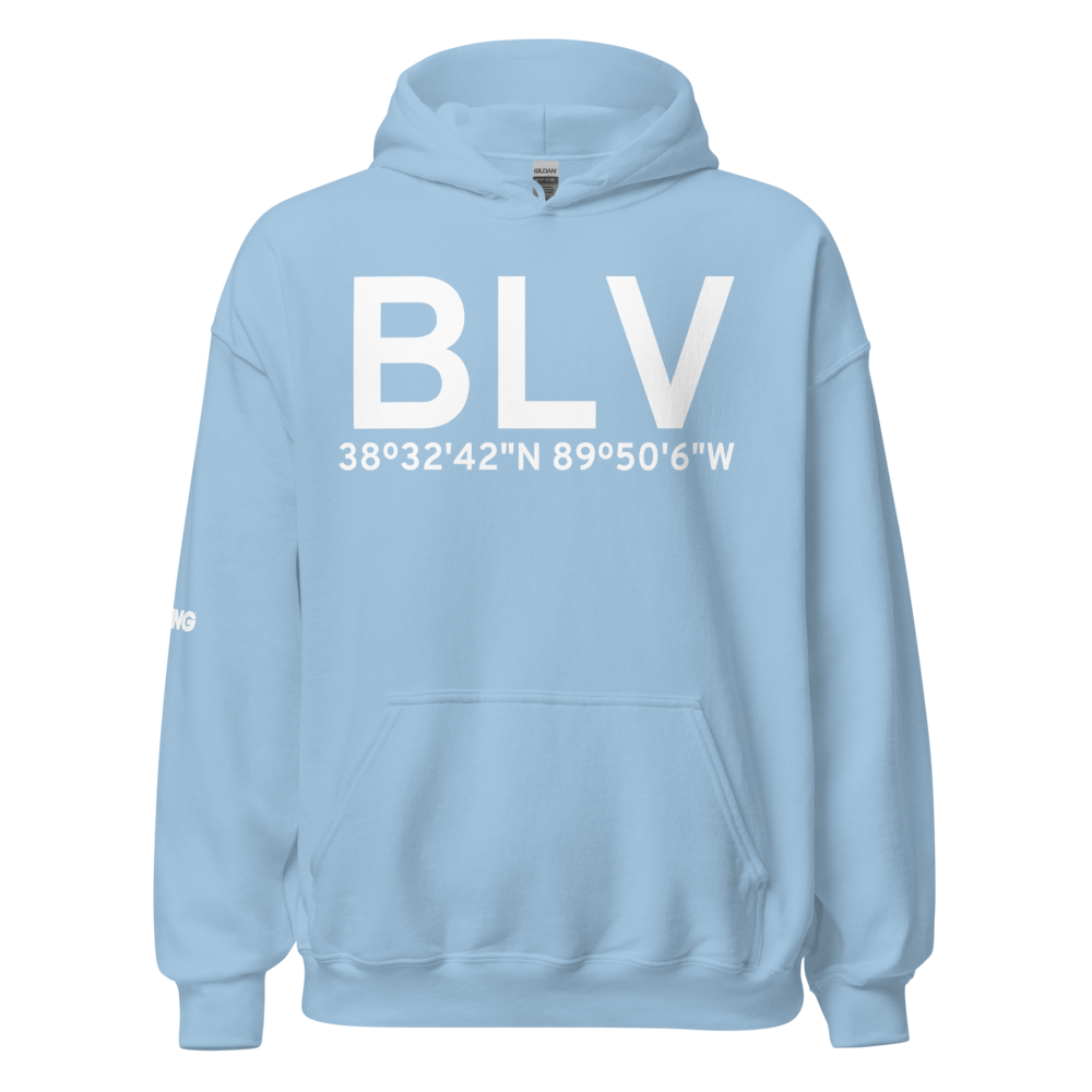 Belleville (KBLV) Airport Hoodie Sweatshirt 