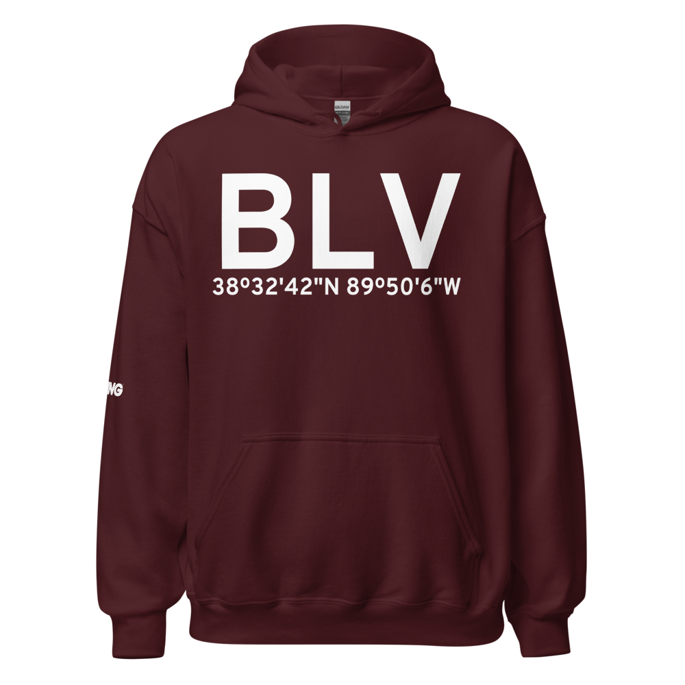 Belleville (KBLV) Airport Hoodie Sweatshirt 