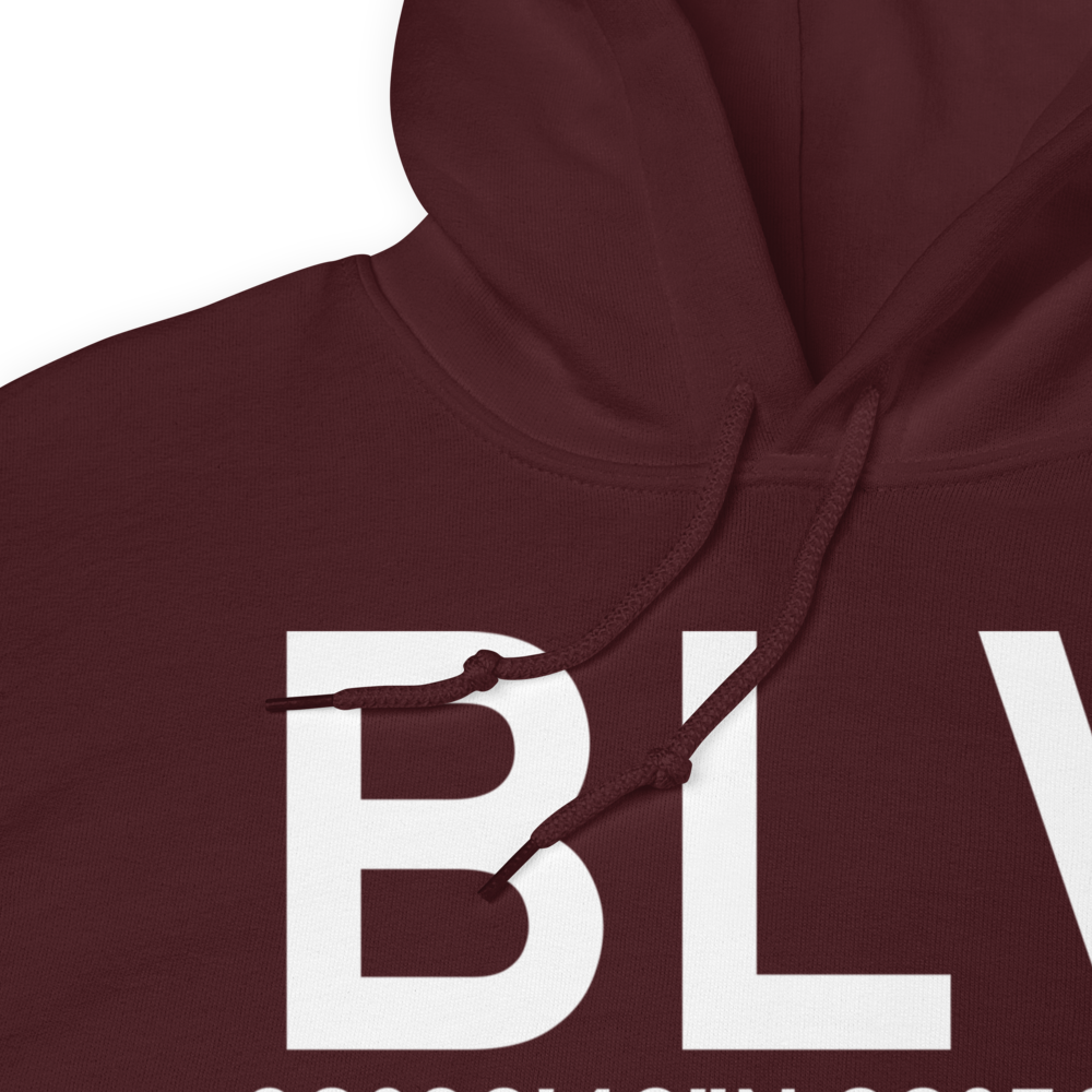 Belleville (KBLV) Airport Hoodie Sweatshirt 