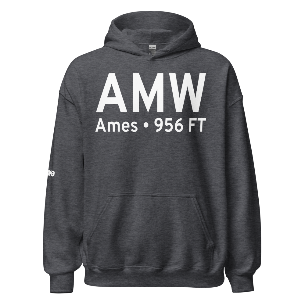 Ames (KAMW) Airport Hoodie Sweatshirt 
