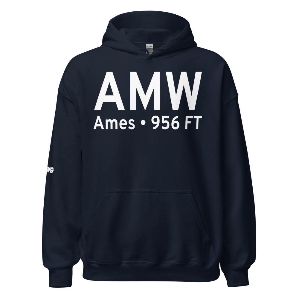 Ames (KAMW) Airport Hoodie Sweatshirt 