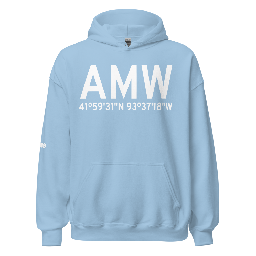 Ames (KAMW) Airport Hoodie Sweatshirt 