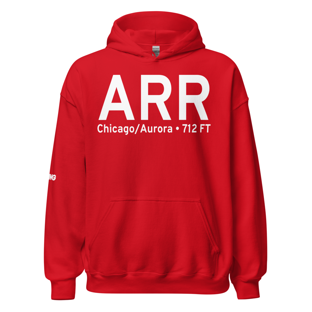 Chicago/Aurora (KARR) Airport Hoodie Sweatshirt 