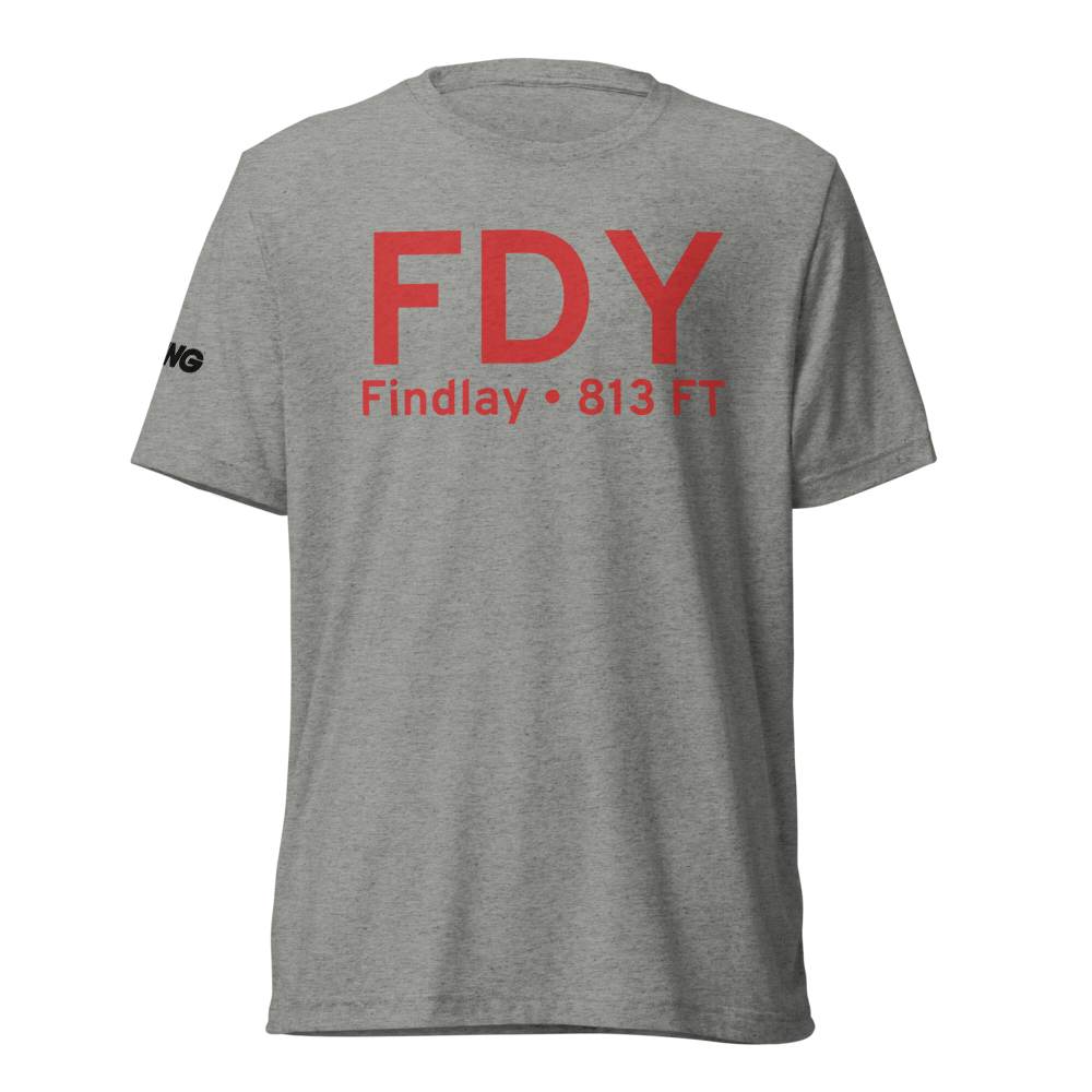 Findlay (KFDY) Airport Tri-blend T-Shirt 