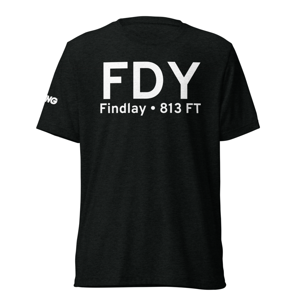 Findlay (KFDY) Airport Tri-blend T-Shirt 