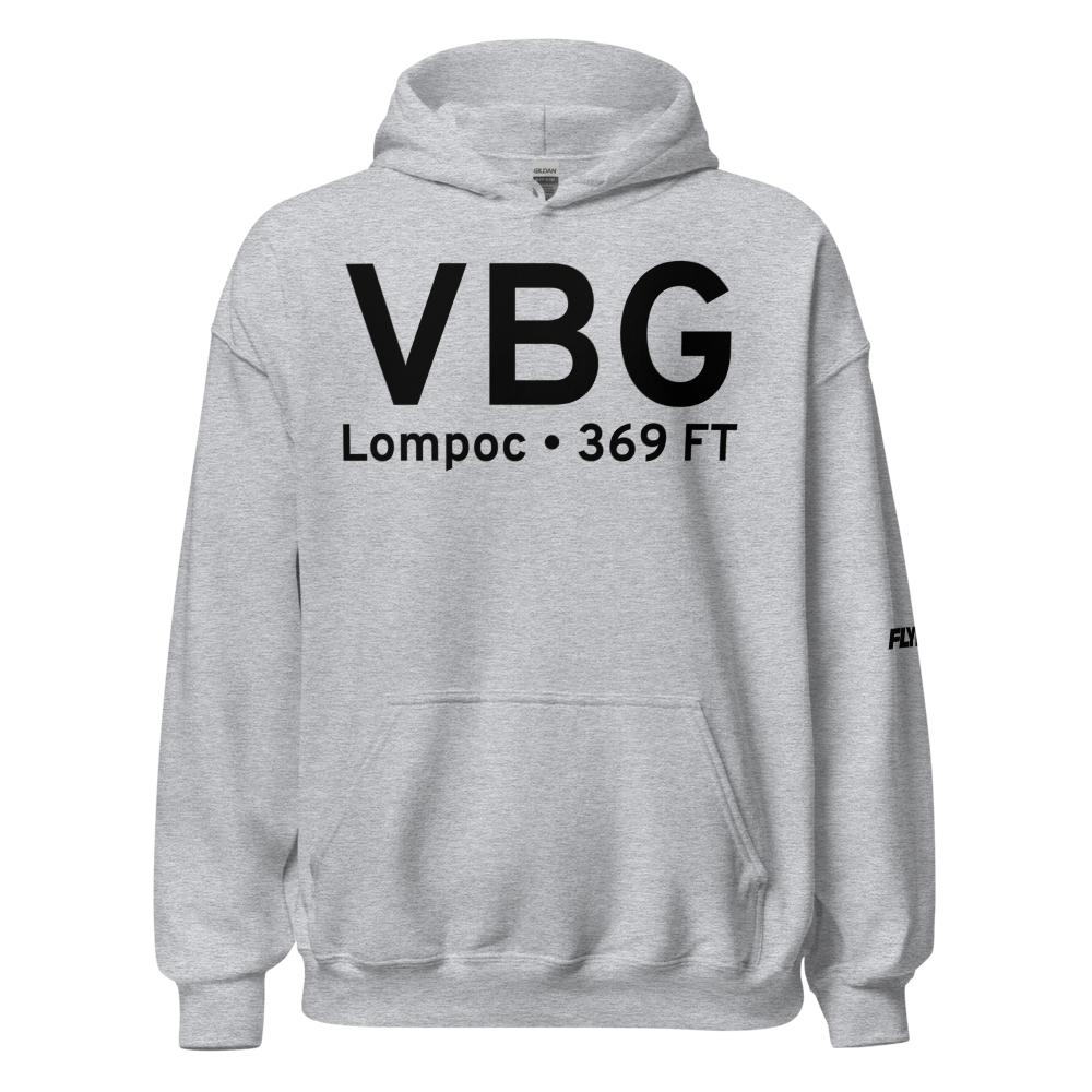 Lompoc (KVBG) Airport Hoodie Sweatshirt 