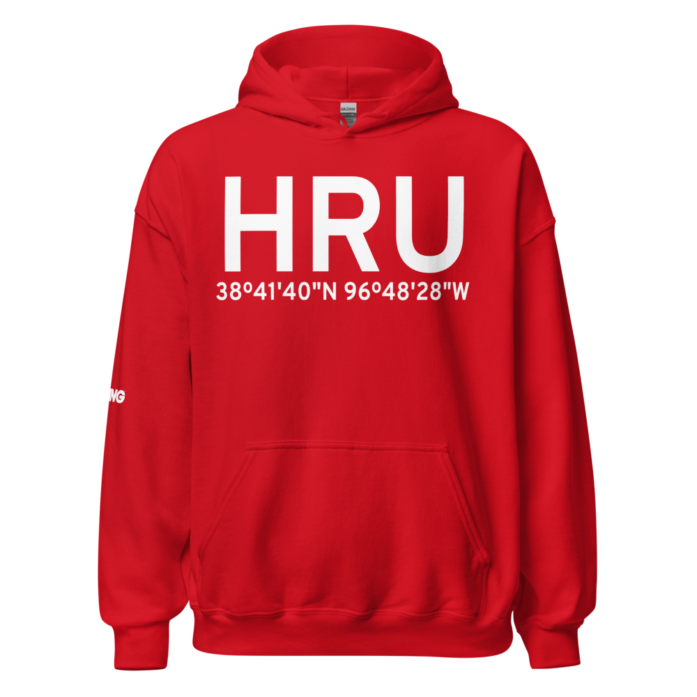 Herington (KHRU) Airport Hoodie Sweatshirt 