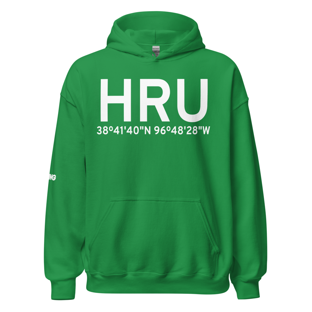 Herington (KHRU) Airport Hoodie Sweatshirt 