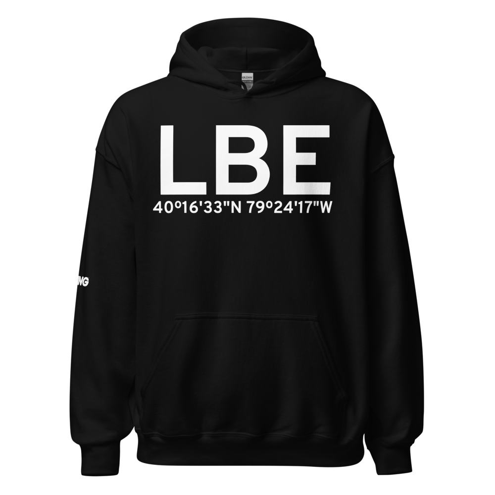 Latrobe (KLBE) Airport Hoodie Sweatshirt 
