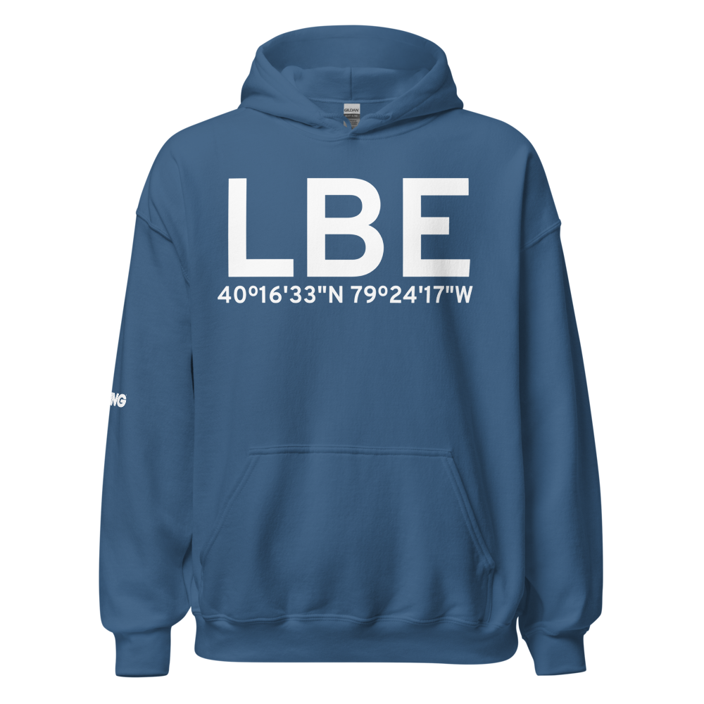 Latrobe (KLBE) Airport Hoodie Sweatshirt 