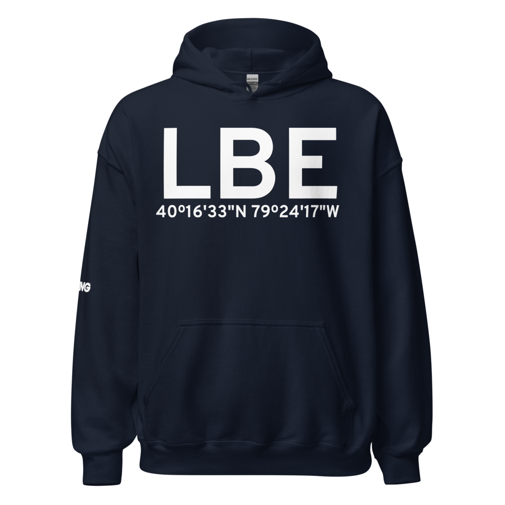 Latrobe (KLBE) Airport Hoodie Sweatshirt 