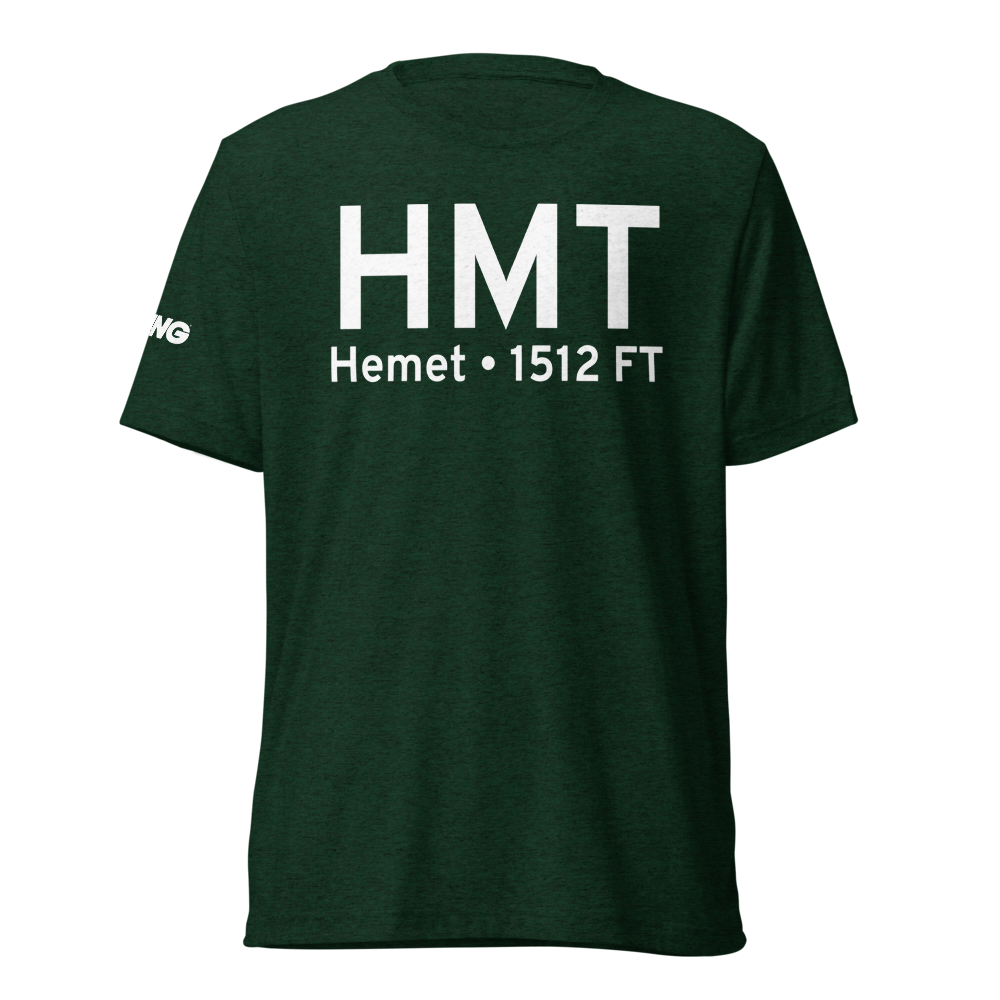 Hemet (KHMT) Airport Tri-blend T-Shirt 