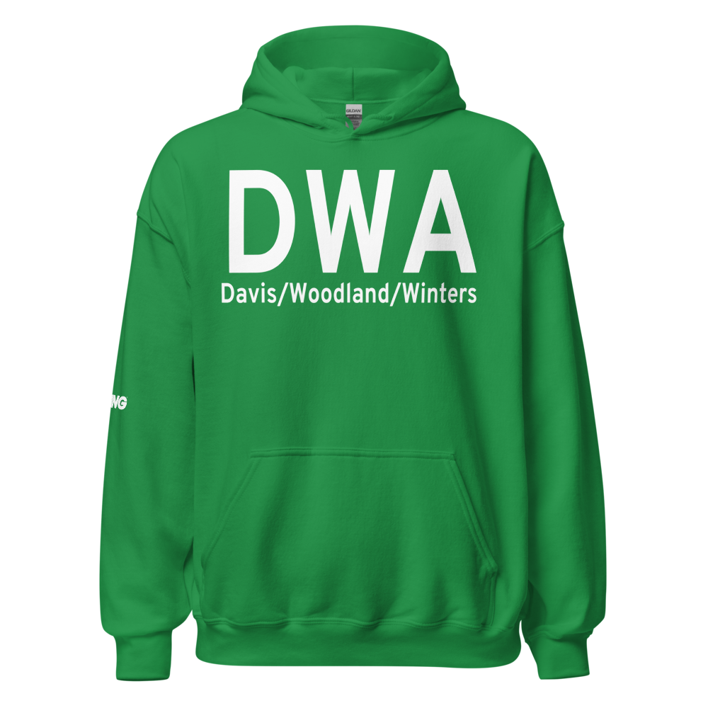 Davis/Woodland/Winters (KDWA) Airport Hoodie Sweatshirt 