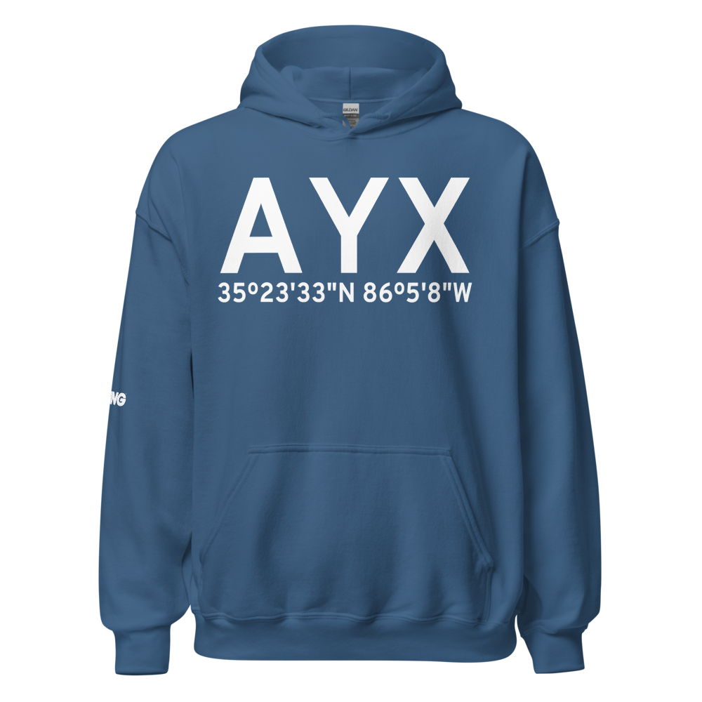 Tullahoma (KAYX) Airport Hoodie Sweatshirt 