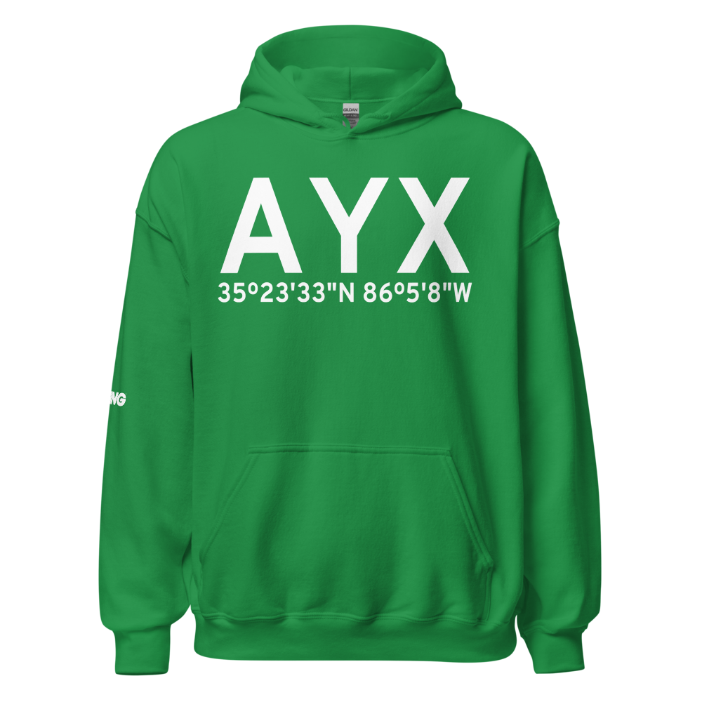 Tullahoma (KAYX) Airport Hoodie Sweatshirt 