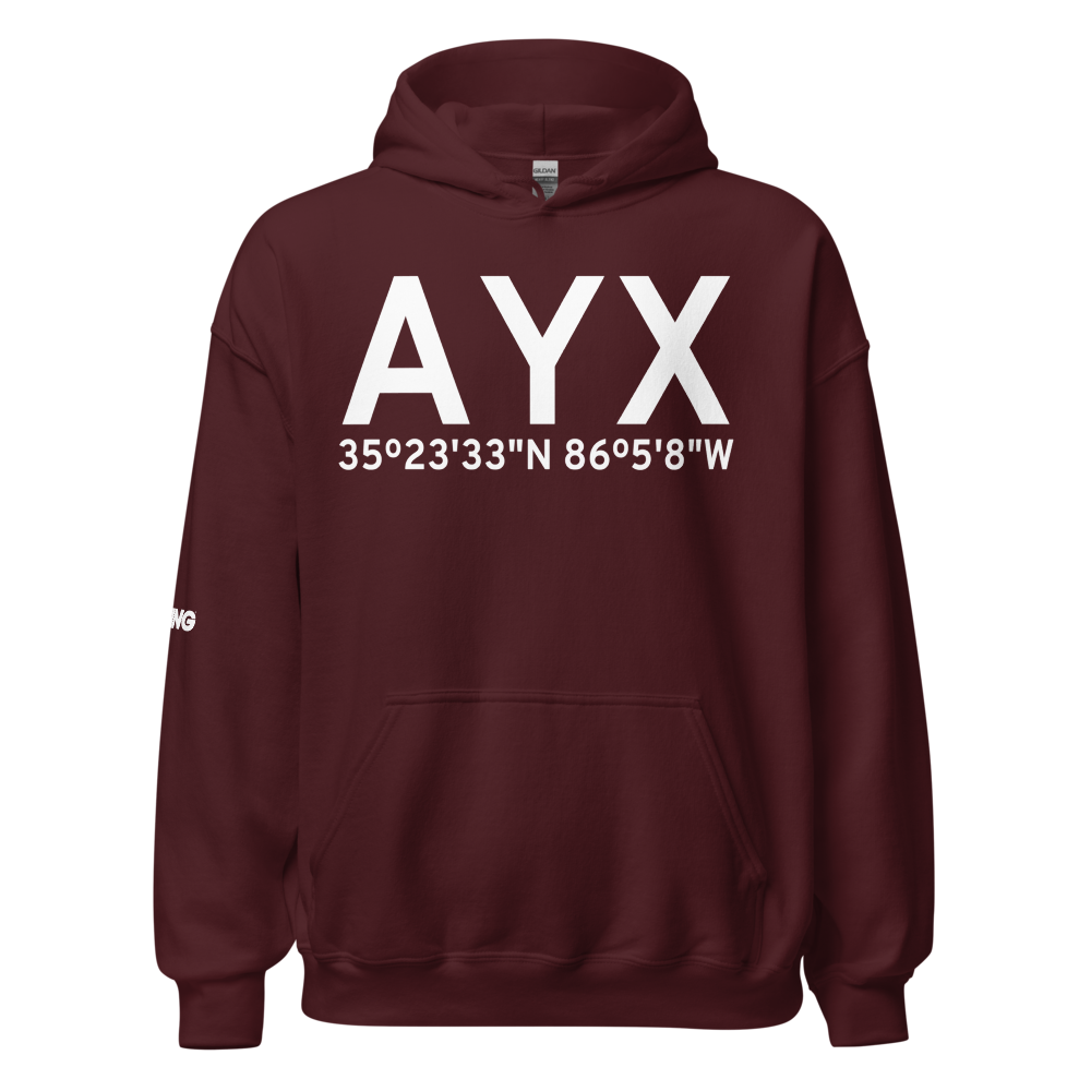 Tullahoma (KAYX) Airport Hoodie Sweatshirt 