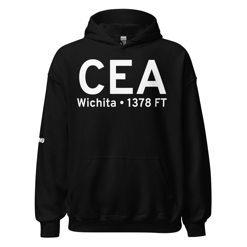 Wichita (KCEA) Airport Hoodie Sweatshirt 