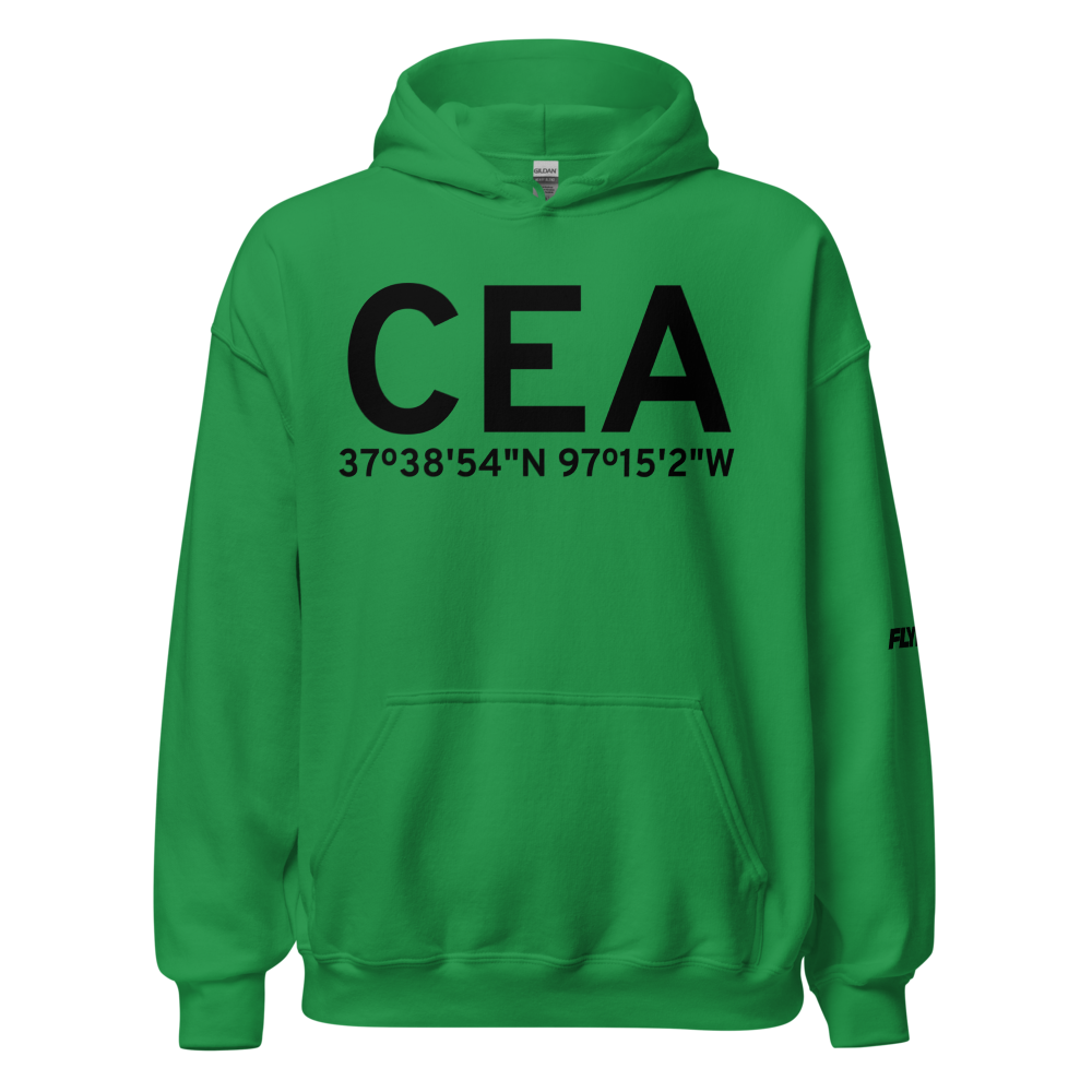 Wichita (KCEA) Airport Hoodie Sweatshirt 