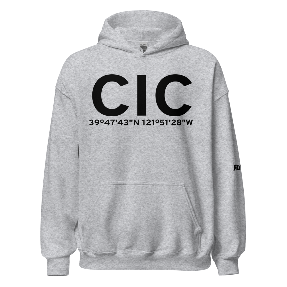 Chico (KCIC) Airport Hoodie Sweatshirt 