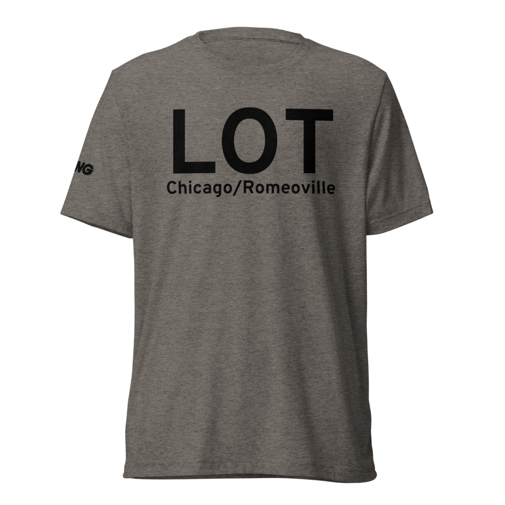 Chicago/Romeoville (KLOT) Airport Tri-blend T-Shirt 