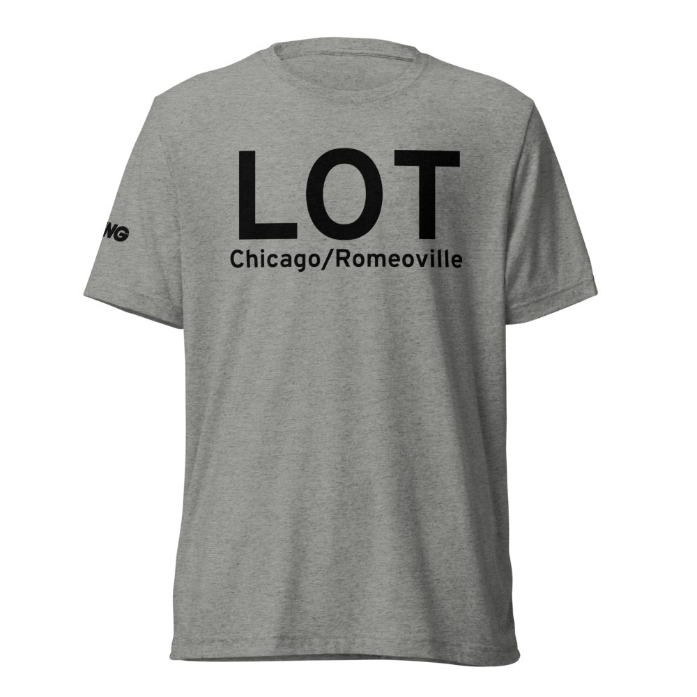 Chicago/Romeoville (KLOT) Airport Tri-blend T-Shirt 