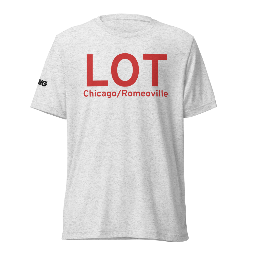 Chicago/Romeoville (KLOT) Airport Tri-blend T-Shirt 
