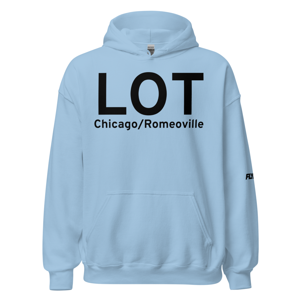 Chicago/Romeoville (KLOT) Airport Hoodie Sweatshirt 
