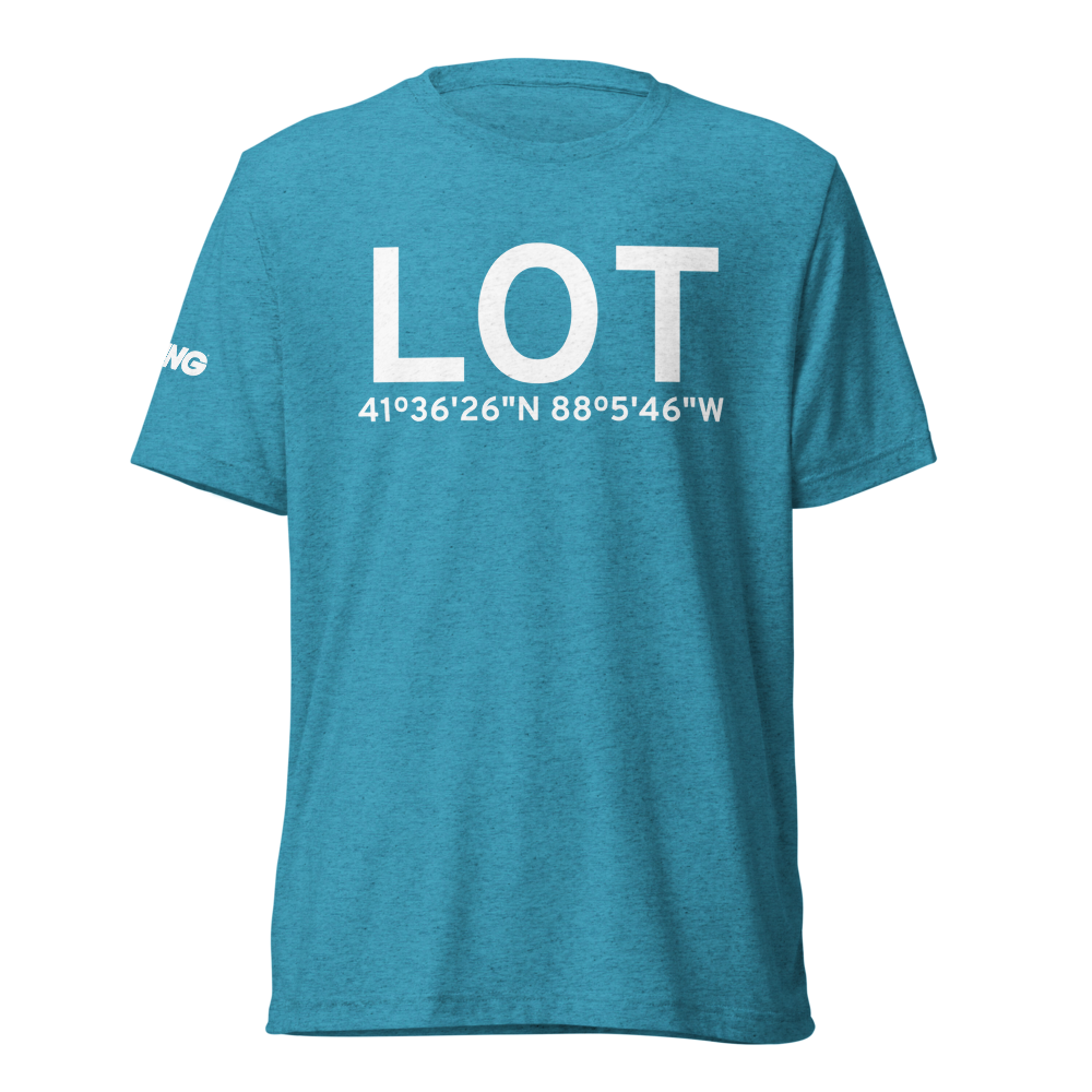 Chicago/Romeoville (KLOT) Airport Tri-blend T-Shirt 
