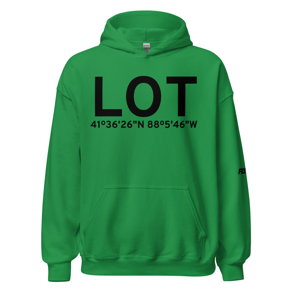 Chicago/Romeoville (KLOT) Airport Hoodie Sweatshirt 