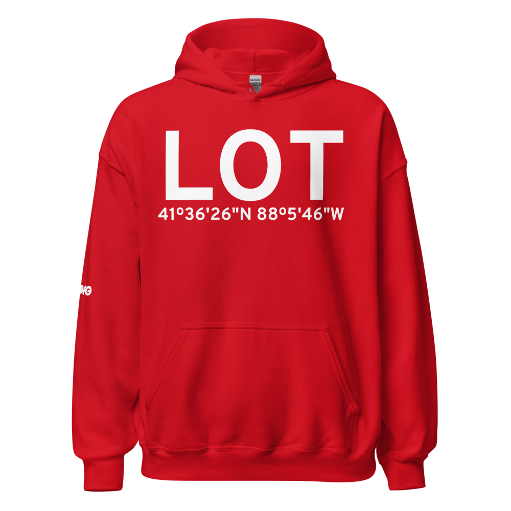 Chicago/Romeoville (KLOT) Airport Hoodie Sweatshirt 