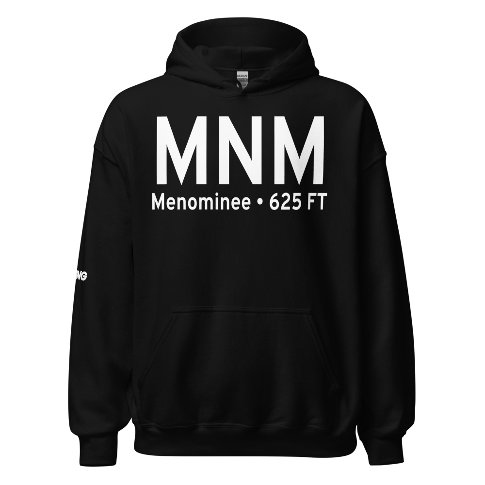 Menominee (KMNM) Airport Hoodie Sweatshirt 