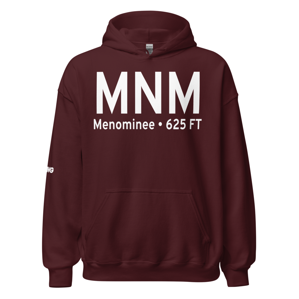 Menominee (KMNM) Airport Hoodie Sweatshirt 